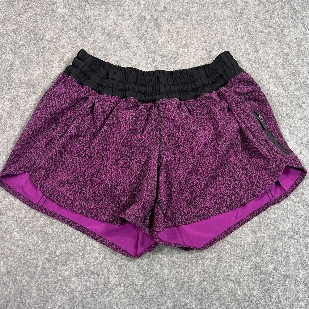 Lululemon Athletica Circuit Aurora Black‎ Tracker IV Shorts Women's Size 8